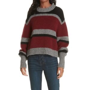 Veronica Beard Magda Stripe Alpaca and Merino Wool Blend Sweater